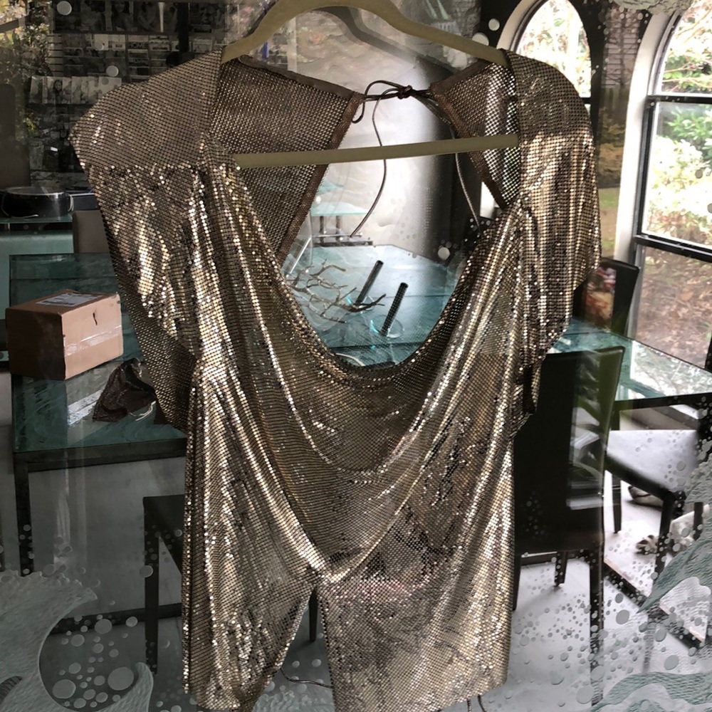 Vintage chain nail backless top